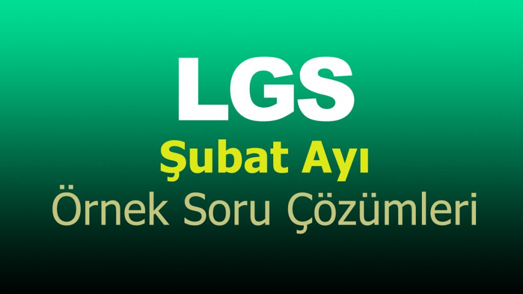 2022 Şubat Ayı Örnek Sorular Matematik Çözümleri