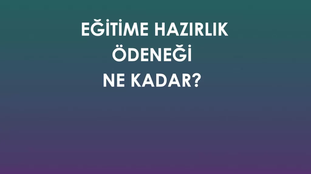 2023 Eğitime Hazırlık Ödeneği Ne Kadar?