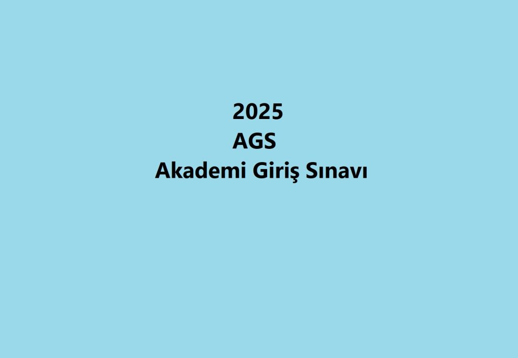 Millî Eğitim Bakanlığı Akademi Giriş Sınavı 2025-MEB-AGS